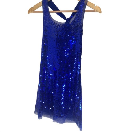 Deb royal sheer - sequin, lace